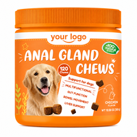 Friandises à mâcher pour chiens à marque privée pour le soutien des glandes anales, favorisant la fonction des glandes anales, complément pour la santé intestinale avec fibres et probiotiques pour chiens