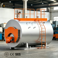 Chaudière à eau chaude au gaz à protection de sécurité complète 0,35 MW-1,4 MW, fonctionnement basse pression pour chauffage central de petites ateliers