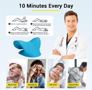 Bantal Pijat relaksasi leher dan bahu yang dapat disesuaikan perangkat traksi kiropraktik serviks untuk menghilangkan rasa sakit - Product Image 6