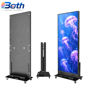 ป้ายโปสเตอร์ LED แบบพกพาพับได้ ความละเอียดพิกเซล P1.86 ควบคุมผ่าน WiFi พร้อมแสดงภาพเคลื่อนไหวสำหรับลิฟต์ - Product Image 1