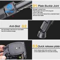 Trépied de caméra vidéo réglable de haute qualité, charge maximale 3 kg, robuste, pour téléphone/projecteur