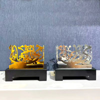 Nouveau brûleur d'encens en métal arabe pour le Ramadan, Bakhoor, salutations festives, brûleur d'encens musulman pour mosquée