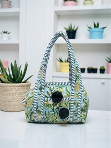 กระเป๋าเดินทางขนาดเล็ก กระเป๋าผ้าฝ้าย กระเป๋าเก็บของ กระเป๋าเดินทางแบบเย็บมือ กระเป๋าพิมพ์ลายบล็อก กระเป๋าสะพายไหล่ขนาดมาตรฐาน กระเป๋าช้อปปิ้งสไตล์โบโฮ - Product Image 4