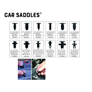 <b>Car</b> Saddles 240Pcs Black Nylon Push Type Retainers Shield Panel Clips Body <b>Repair</b> Equipment - Product Image 2