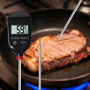 304 Edelstahl ABS-Kunststoff Stiftförmiges Digitales Lebensmittelthermometer LCD-Anzeige Alarm Batteriebetrieben für BBQ Fleisch Haushalt - Product Image 4