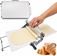 Laminoir à pâte manuel industriel pour boulangerie, presse à tablettes de pâte, pour pâte à pain et pâte feuilletée, Sfogliafacile Laminadora De Massa De Mesa