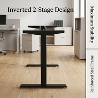Table de bureau et de gaming AOR à double section inversée à moteur unique, avec longueur extensible, pour montage DIY, vente en gros usine