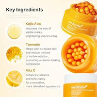 Crème en capsules medicube avec acide kojique et curcuma pour un teint inégal |   Soin Renouvelant et Éclatant pour Peaux à Problèmes au Curcuma