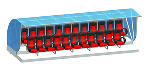 Banquillo de Lujo de 2 Niveles para Fútbol - Asientos VIP en el Estadio y Banca para Jugadores para Campos de Fútbol Profesional DPY-S - Product Image 2