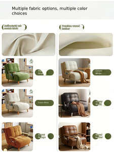 Sofá Cama Plegable de Terciopelo Moderno con Estructura de Madera Sólida, Diseño que Ahorra Espacio para Sala de Estar o Uso Comercial, Color Crema, Altura Ajustable - Product Image 5