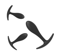 Ensemble de 3 Dildos en Silicone pour Hommes/Femmes, Bâton de Massage, Plug Anal, Jouets Sexuels pour Adultes