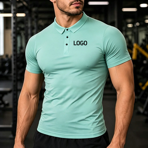 <span class=keywords><strong>Polo</strong></span> da <span class=keywords><strong>Uomo</strong></span> Personalizzate con Logo, Traspiranti e Assorbenti, T-shirt da Corsa in Tessuto Altamente Elastico per Golf e Sport - Product Image 2