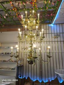 Lámpara colgante de cobre de tres capas, lámpara colgante larga/ovalada/cuadrada, luz colgante para comedor, hotel, decoración elegante - Product Image 2