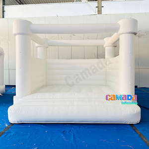 Château gonflable de mariage de fête populaire toboggan videur gonflable tout blanc maison de rebond avec toboggan pour adultes sautant Combo - Product Image 1