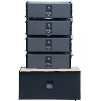 DBK K3 LS218 Ensemble de haut-parleurs DJ avec subwoofer 18 pouces et enceinte colonne 12 pouces, 2000W de puissance de crête, système de sonorisation professionnel portable pour Église/Fête/Club