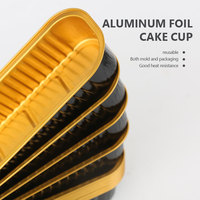 Moules à pâtisserie rectangulaires en aluminium jetables pour cupcakes, puddings, mini-pains et muffins
