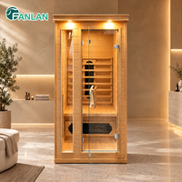Ruang Sauna Kayu Inframerah Jauh Mewah Fanlan untuk 1 Orang Dijual