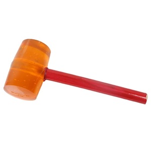 Maillet en caoutchouc transparent avec manche rouge pour l'installation de carreaux et l'aménagement de murs intérieurs - Product Image 3