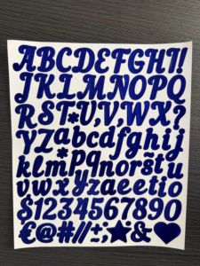 Custom Vinyl Glitter Letter Number Stickers Self-Adhesive Waterproof UV Coated Rectangular DIY Crafts for Photo Frames Candle - Product Image 6