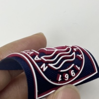 Étiquette thermocollante en silicone personnalisée, logo 3D en relief, toucher doux, patch thermocollant pour vêtements