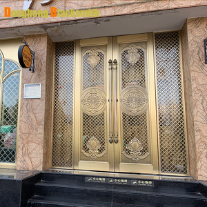 Pantalla de <span class=keywords><strong>Metal</strong></span> de acero inoxidable cortada con láser moderna personalizada, divisor de habitación, panel de partición de pared de separación móvil impermeable para hoteles - Product Image 2