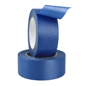 Factory Wholesale Outdoor House Painting General Purpose Crepe paper Blue Masking Adhesive Tape For Painting Masking