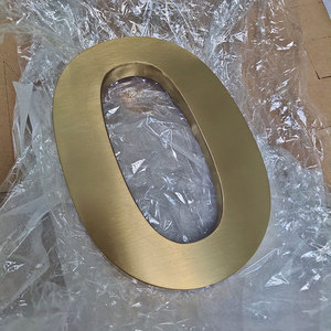 Lettere del segno della porta in ottone in acciaio inossidabile spazzolato numeri civici 5 numeri della porta dell'appartamento dell'hotel in metallo <span class=keywords><strong>8</strong></span> ottone - Product Image 4