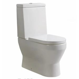 Para baños Inodoro de dos piezas de cerámica blanca barata Venta directa de fábrica original - Product Image 3