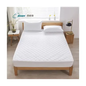 50% 聚酯50% 棉防水床垫保护器床罩绗缝防水床垫套