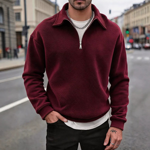 Nuova <span class=keywords><strong>Felpa</strong></span> Casual da <span class=keywords><strong>Uomo</strong></span> 2026 in Pile Doppio Lato con <span class=keywords><strong>Mezza</strong></span> <span class=keywords><strong>Zip</strong></span> e Collo Alto - Product Image 1