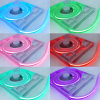 Bande LED intelligente RGB DMX à pixels adressables, en silicone pur, flexible, néon IP68, lumière de poursuite RGB, néon flexible pour bar/disco, bricolage, application/télécommande