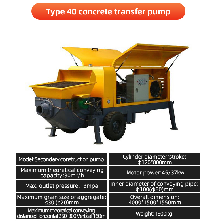 concrete pump with boom small mini