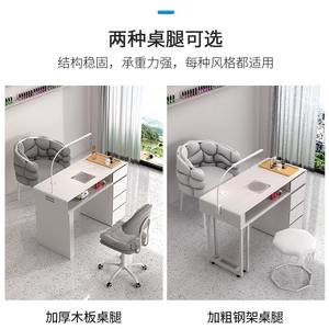 经济型轻型豪华多功能大理石美甲桌椅套装奶油风格特价单人双人中式 - Product Image 4