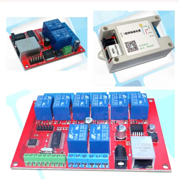 Сетевой коммутатор с задержкой, 1 канал, 2 канала, 8 каналов, LAN Ethernet, модуль контроллера TCP UDP, веб-сервер, цифровой вход, питание 5 В, 12 В, 24 В постоянного тока