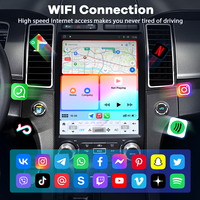 Nuevo Radio para Auto con Pantalla Vertical de 12.1 Pulgadas para Ford Taurus 2009-2011, Reproductor Multimedia con CarPlay Inalámbrico y Android Auto