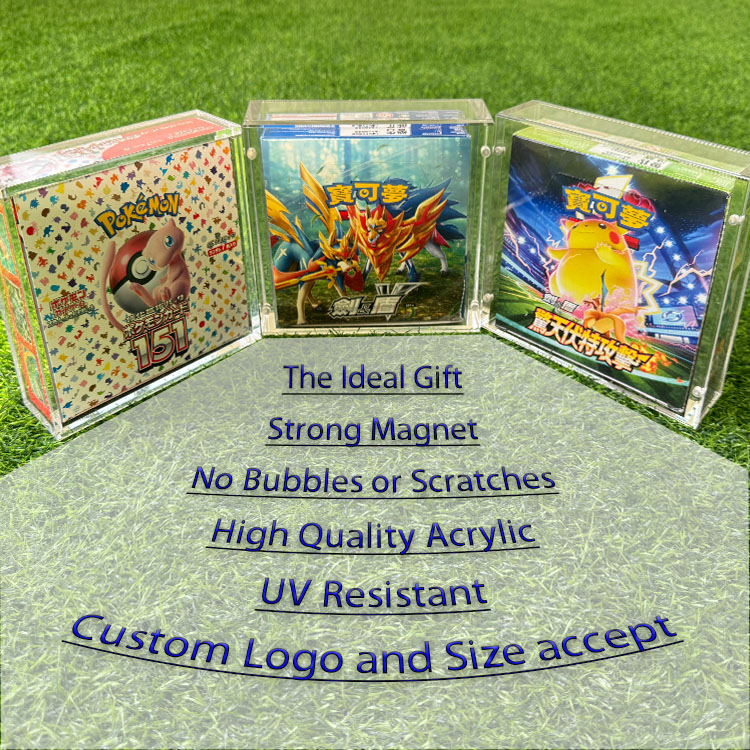 TCG High Quality Acrylic Pokemon Japanese Booster Box Display Case With  Strong Magnets 151 Pokemon Booster Boxes UV Resistant| Alibaba.com