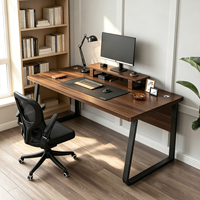 Bureau d'étude, bureau d'ordinateur avec support pour écran, pour étudiants, dortoir, appartement, jeux, structure métallique robuste, 4 couleurs, service OEM
