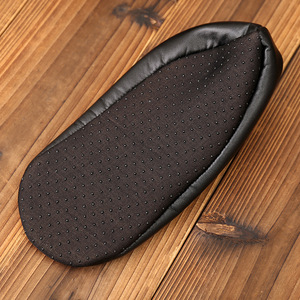 Dành Cho Người Lớn Dày Hơn Trong Nhà Trung Vớ Da Màu Đen Crew Vớ Vớ Sàn Phụ Nữ Chống-Trượt PU Da Vớ Sàn - Product Image 3