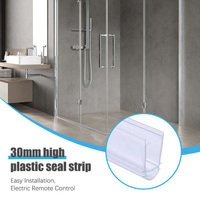 Personalización profesional Baño Ducha Puerta de vidrio Tira de sellado de goma de PVC transparente Tipo H Burlete en forma de U