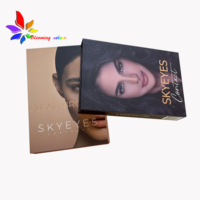 Boîtes d'emballage cosmétiques de luxe pour lunettes de soleil, série de maquillage, lentilles de contact, coffret cadeau, vente chaude 2024, avec flocage noir EVA