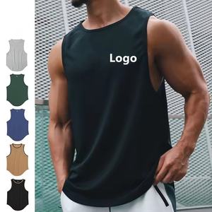 Commercio all'ingrosso Bodybuilding Muscle allenamento Fitness Gym camicie atletiche Stringer solido Racerback Gym Wear canotta da <span class=keywords><strong>uomo</strong></span> - Product Image 1
