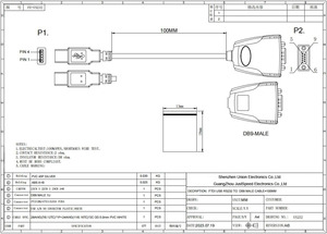 Câble USB vers RS232 Série Premium US232R-100-BULK, Connecteur DB9M, 1m avec LED TXD/RXD 10cm US232R100BULK - Product Image 6