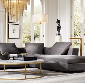 Nhà Máy Giá Thấp Tùy Chỉnh 54 Inch Phong Cách Công Nghiệp Hình Chữ Nhật Hiện Đại Brass Kính Sang Trọng Đèn Chùm - Product Image 4