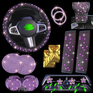 Cubierta de Volante de Diamantes para Coche, Cubierta de Hombro para Cinturón de Seguridad, Cubierta de Palanca de Cambios, Cubierta para Salida de Aire Acondicionado - Comercio Exterior Transfronterizo - Product Image 3