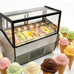 <span class=keywords><strong>Vitrine</strong></span> Réfrigérée Commerciale à Porte Vitrée <span class=keywords><strong>pour</strong></span> Gelato et Crème Glacée Italienne Économe en Énergie <span class=keywords><strong>pour</strong></span> Boulangerie - Product Image 1
