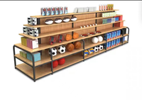 Table d'exposition miniso en acier et bois personnalisée de haut niveau pour papeterie