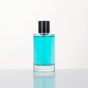 Garrafa de óleo essencial azul 30ml, frasco de vidro para perfume atomizador e óleo essencial, tampa alu, 1 ml, pulverizador plástico