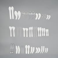 Spatules cosmétiques en plastique de 3 cm, 4 cm, 5 cm, 6 cm, 7 cm, 8 cm, 9 cm, blanches, transparentes, couleur personnalisée, outils d'emballage, cuillère à crème, fournisseur de spatules