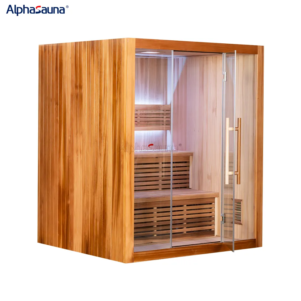 Alphasauna Sauna 2 à 3 personnes Sauna finlandais traditionnel haut de gamme de luxe électrique