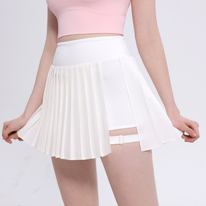 JK Sports Pleated Mini Skirt With Built In Safety Pant For Women Light Purple Quick Dry Fitness Running Training Skirt - Product Image 3